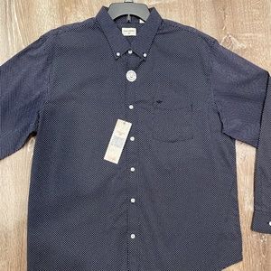 Dockers Navy Comfort Stretch Long Sleeve Shirt